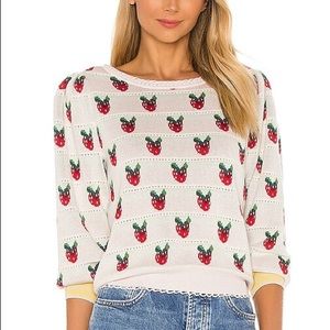 LoveShackFancy Isha Strawberry sweater sz M
